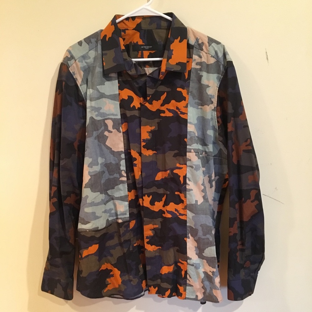 Men’s givenchy camo button down